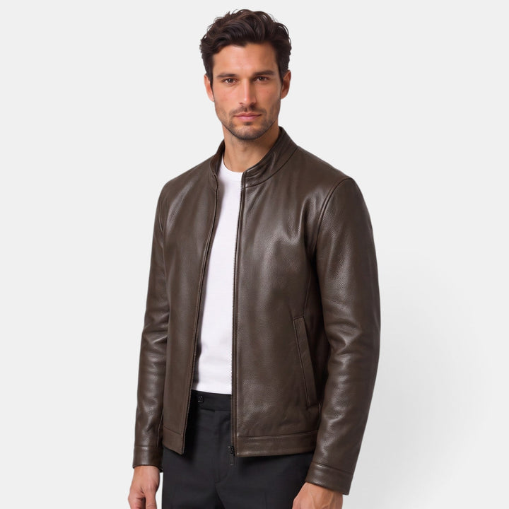 Chaqueta de Cuero Artificial para Hombre