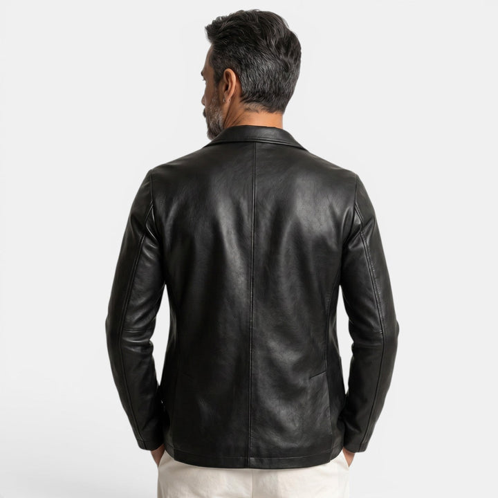 Chaqueta de Cuero Masculina para Primavera