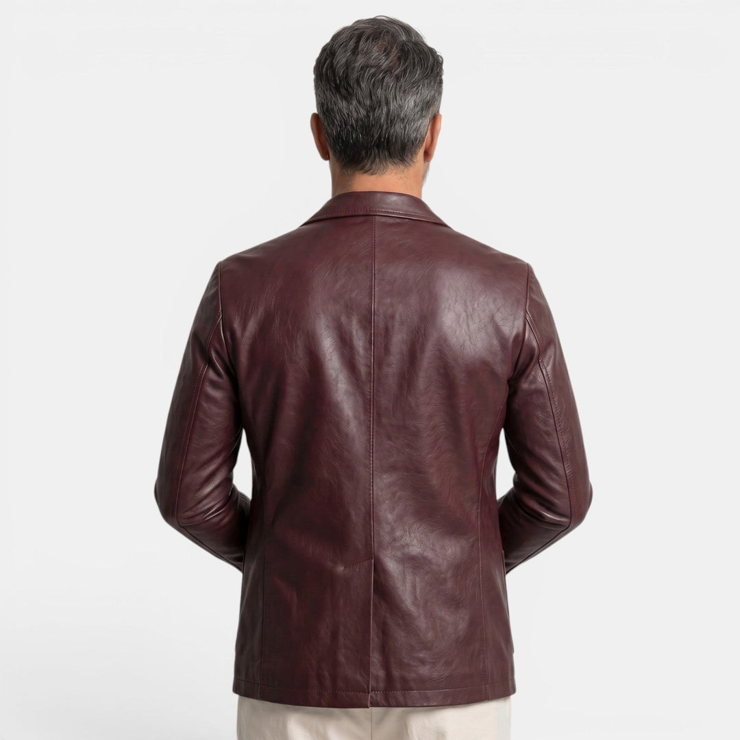 Chaqueta de Cuero Masculina para Primavera