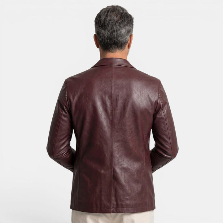Chaqueta de Cuero Masculina para Primavera