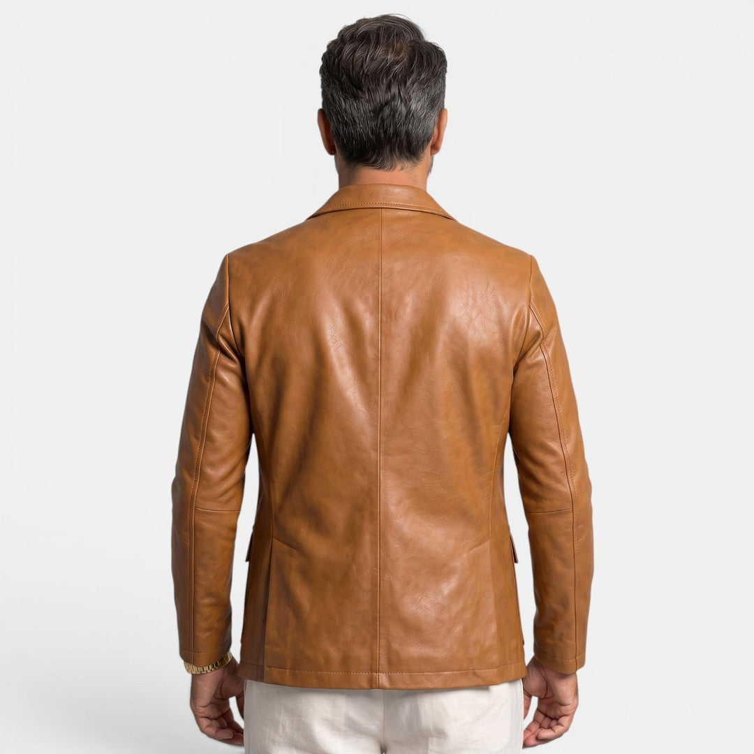 Chaqueta de Cuero Masculina para Primavera