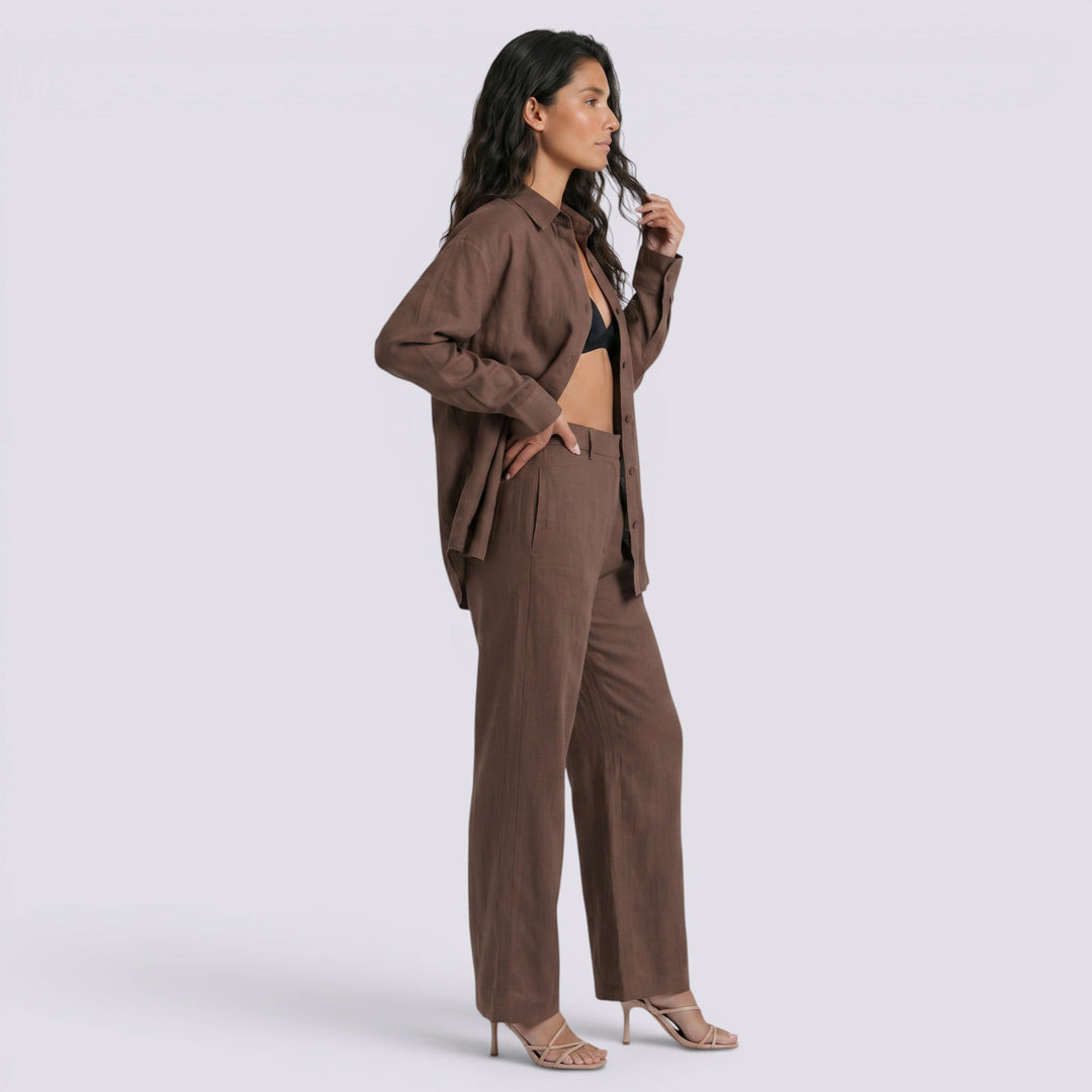 Conjunto Camisa y Pantalón Holgado Mujer
