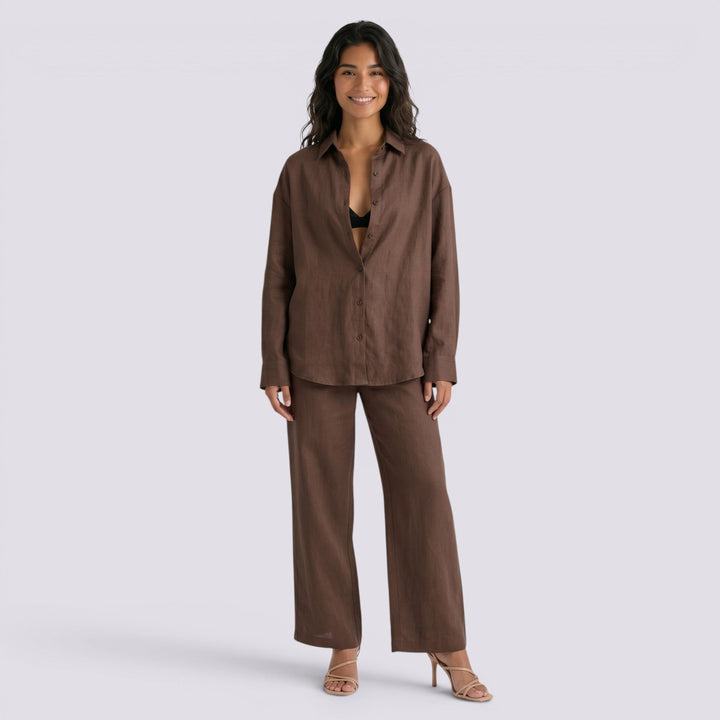 Conjunto Camisa y Pantalón Holgado Mujer