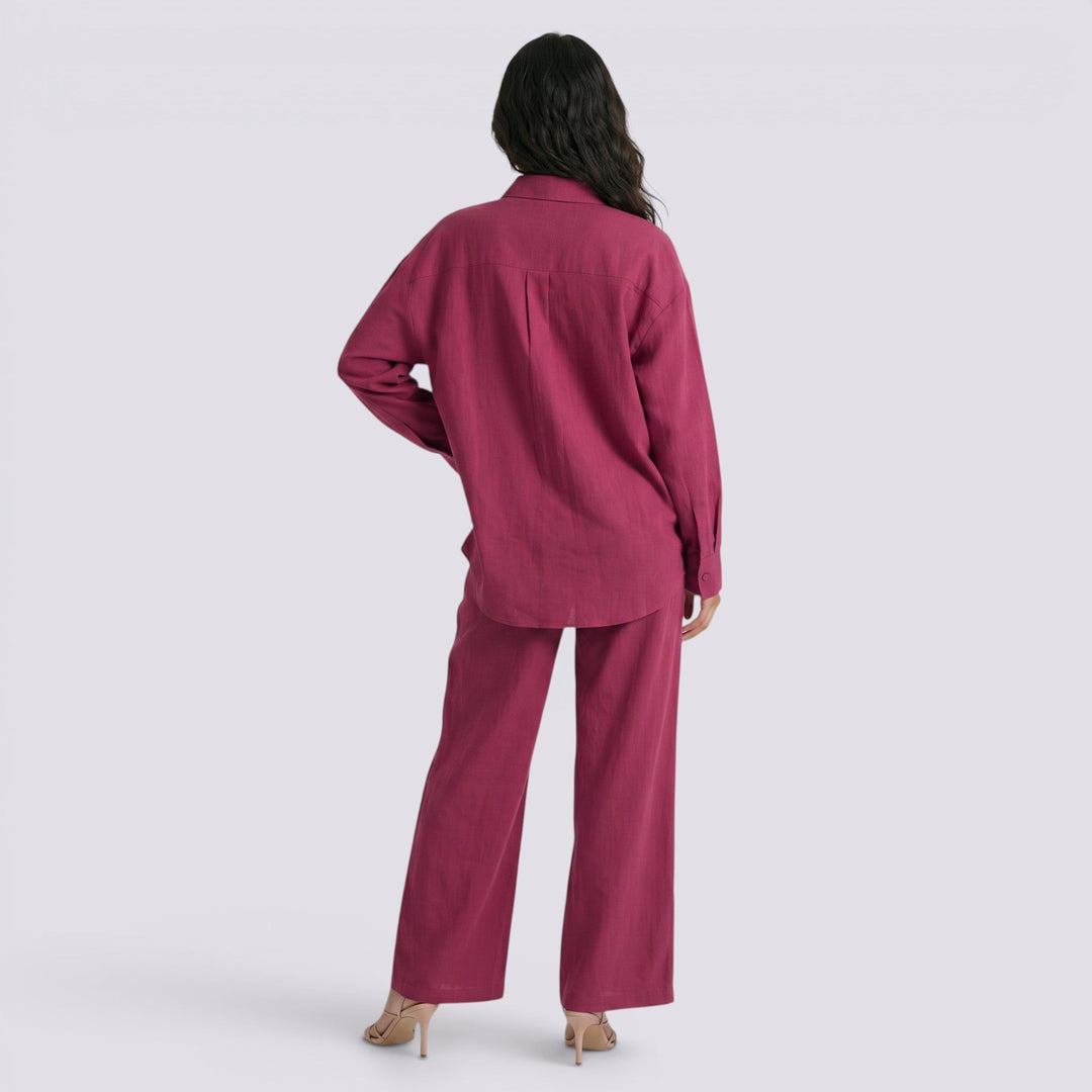 Conjunto Camisa y Pantalón Holgado Mujer