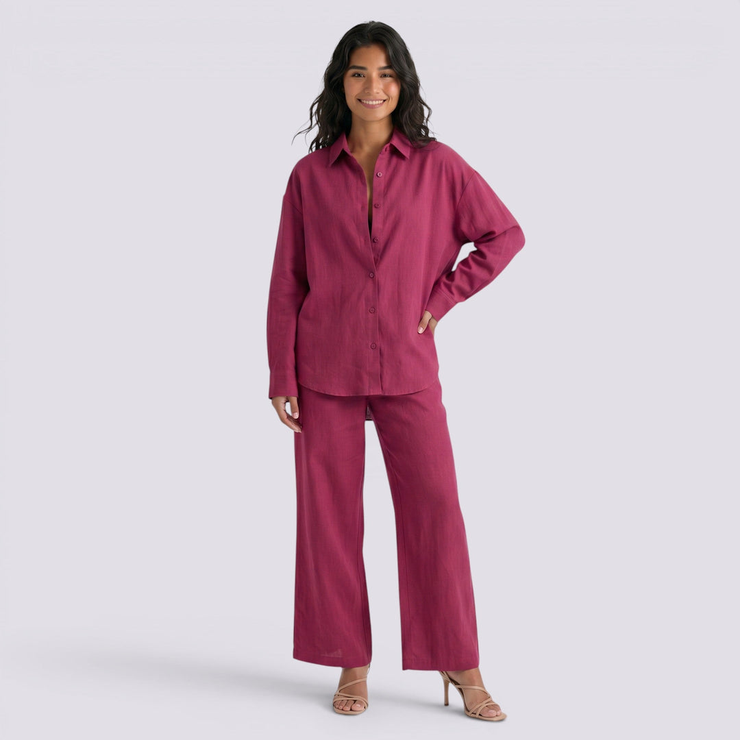 Conjunto Camisa y Pantalón Holgado Mujer