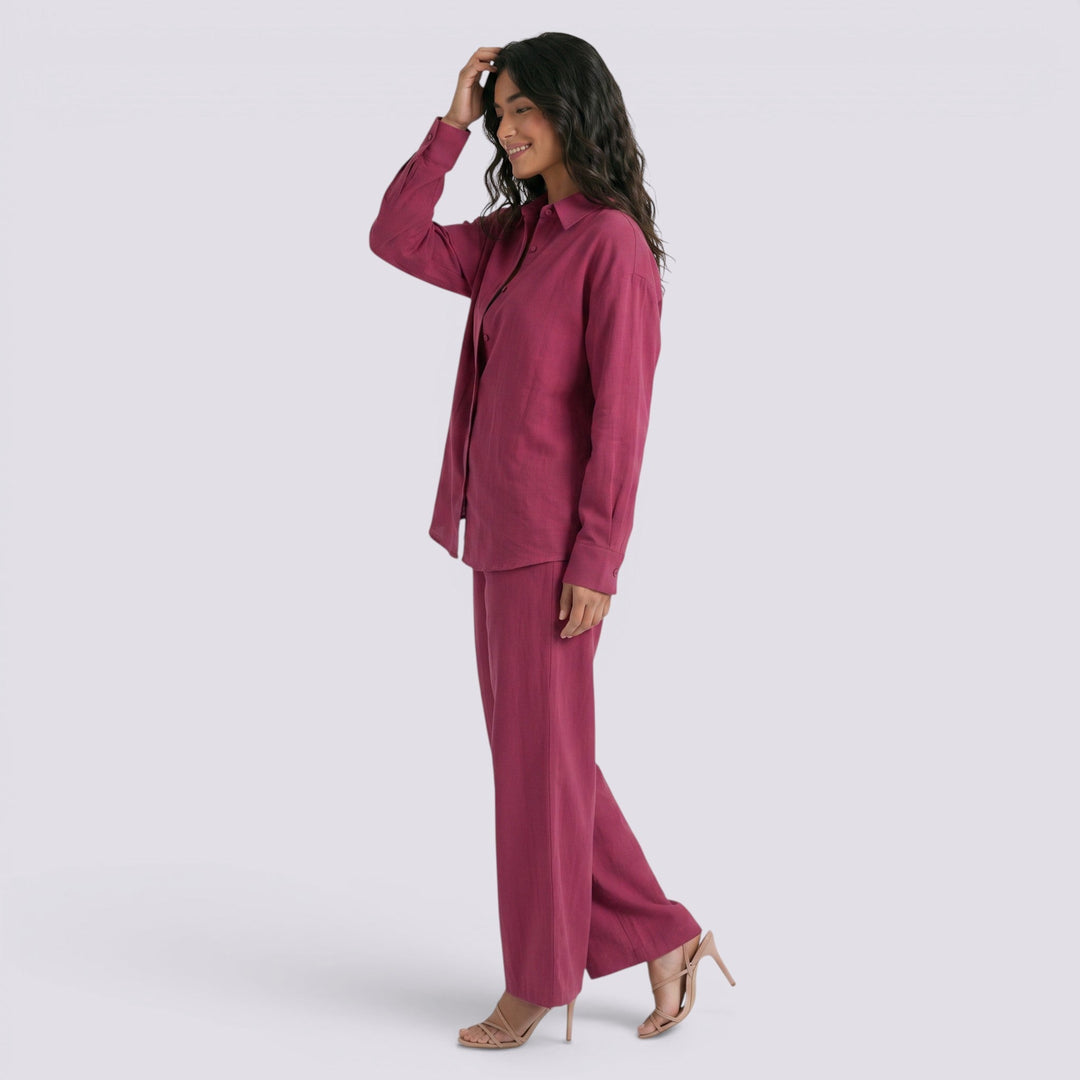 Conjunto Camisa y Pantalón Holgado Mujer