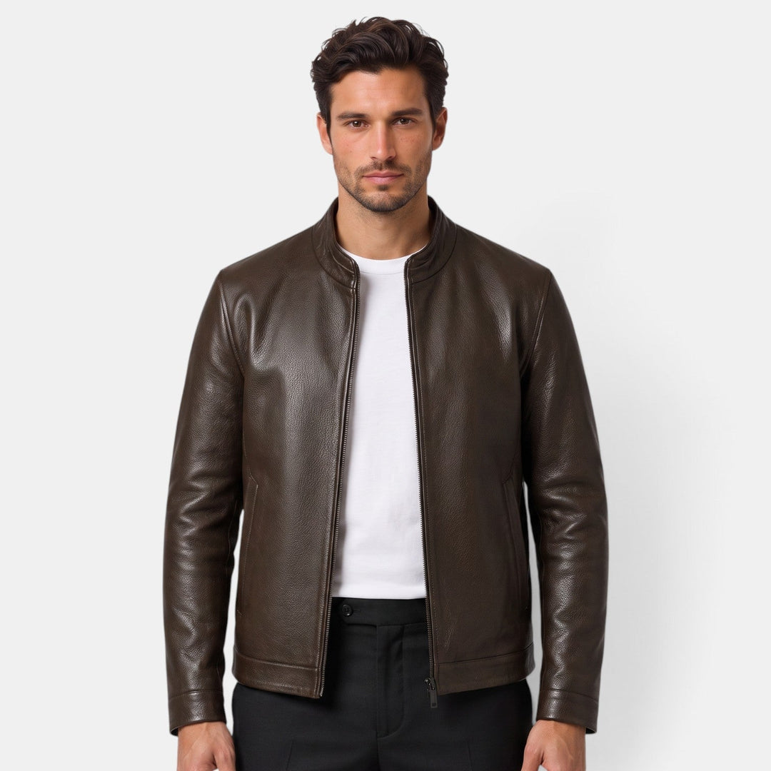 Chaqueta de Cuero Artificial para Hombre