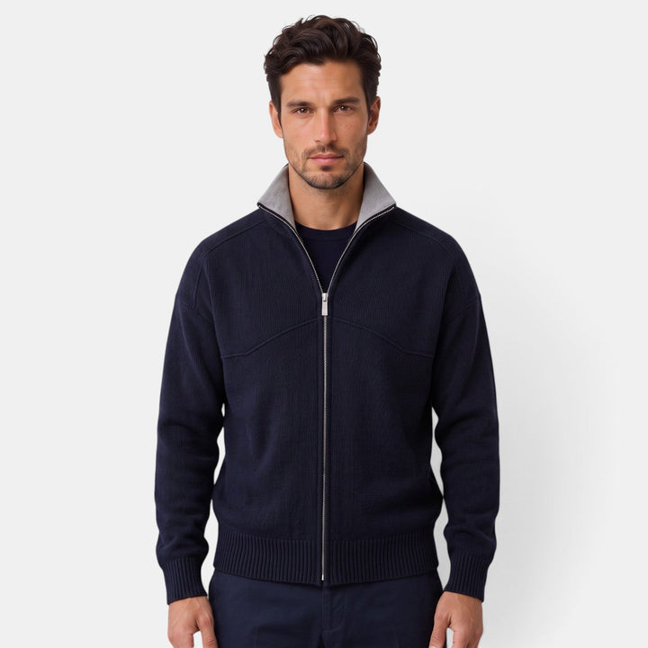Chaqueta de Punto con Cierre de Cremallera para Hombre