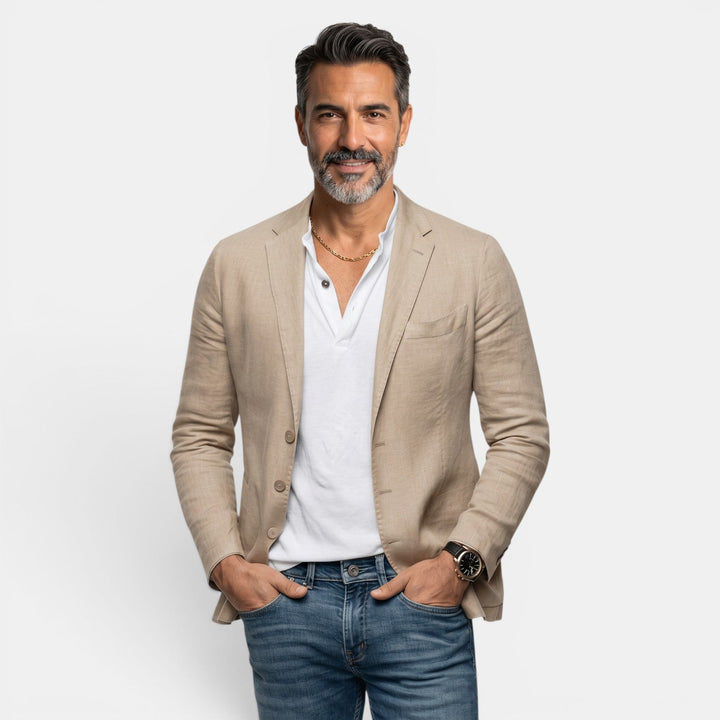 Chaqueta Elegante Slim Fit para Hombre - Blazer Premium Ligero con Solapas Clásicas