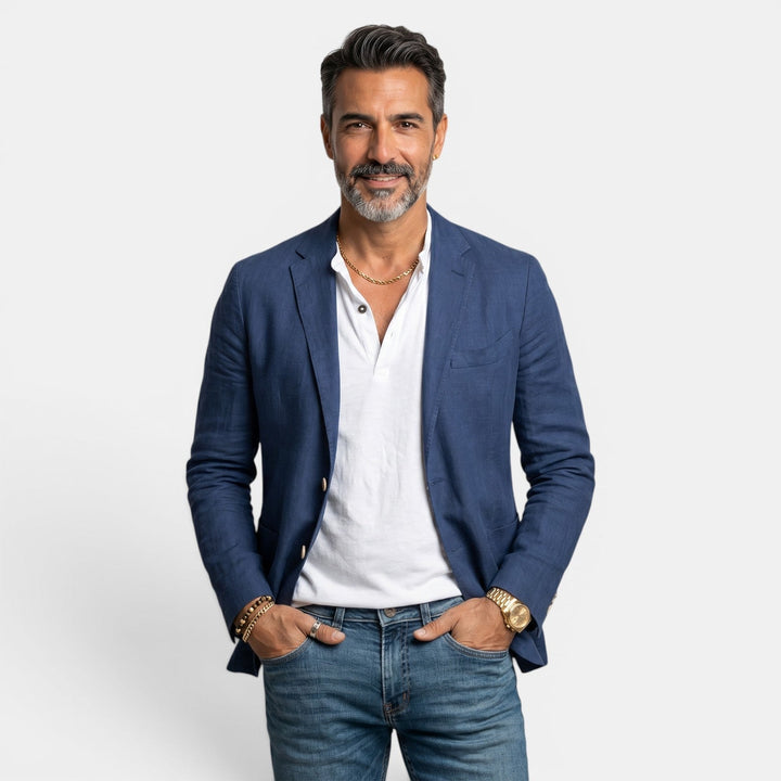 Chaqueta Elegante Slim Fit para Hombre - Blazer Premium Ligero con Solapas Clásicas