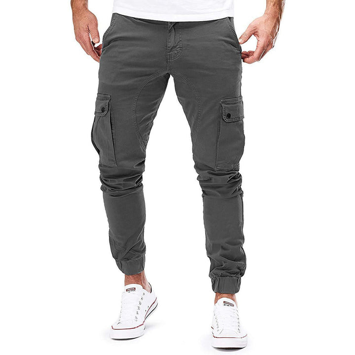 Marcos | Pantalón Deportivo Cargo Hombre Cintura Elástica Bolsillos