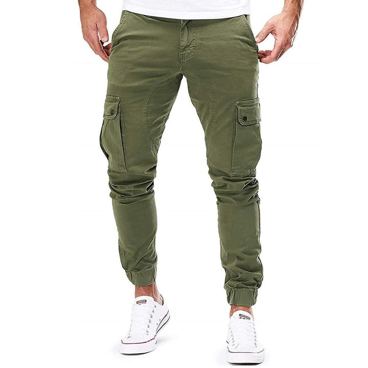 Marcos | Pantalón Deportivo Cargo Hombre Cintura Elástica Bolsillos