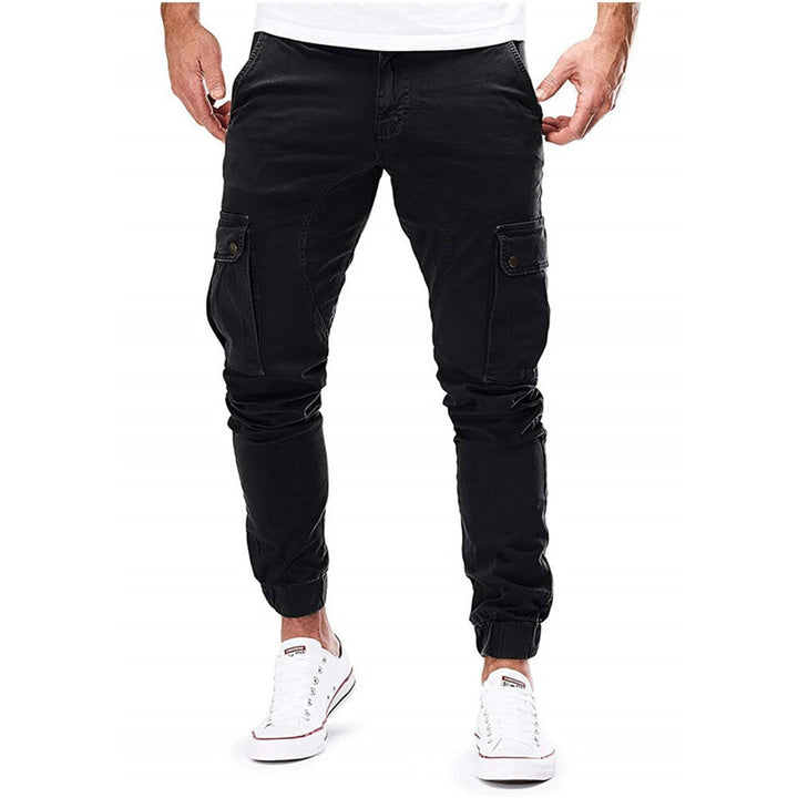 Marcos | Pantalón Deportivo Cargo Hombre Cintura Elástica Bolsillos
