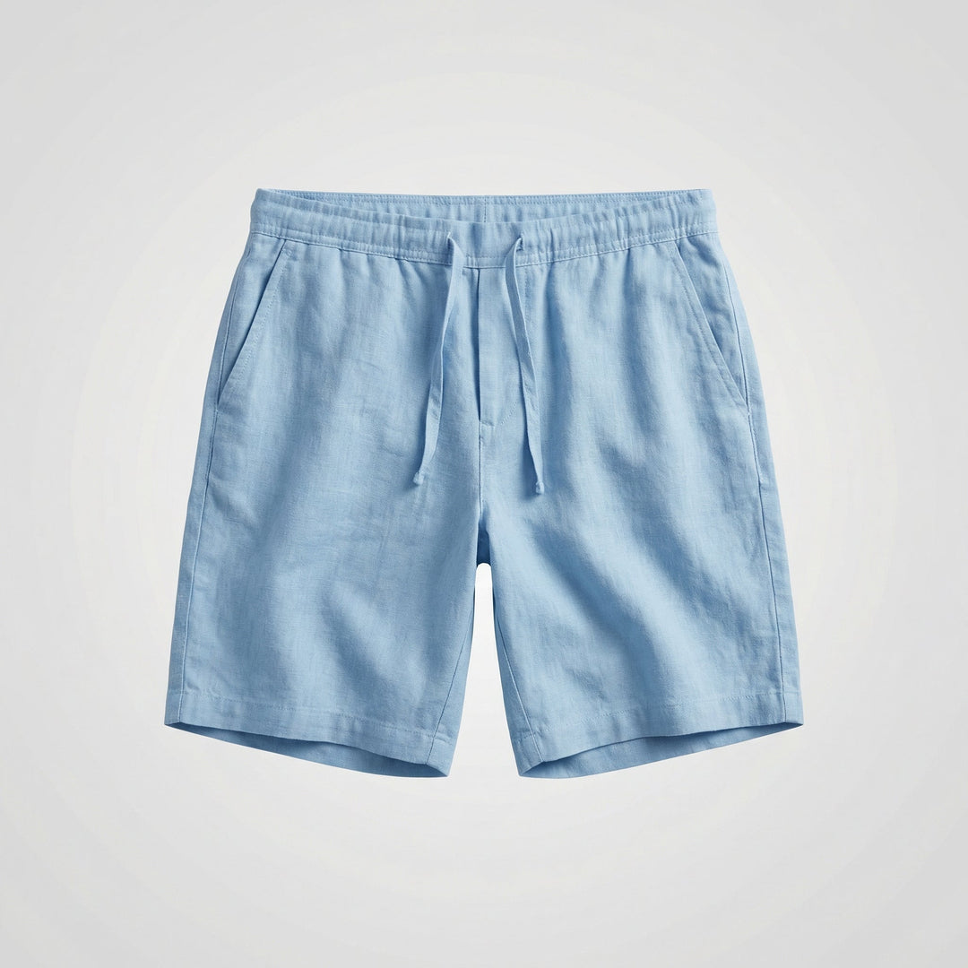 Mateo | Bermudas de Lino Hombre Cintura Elástica Cordón