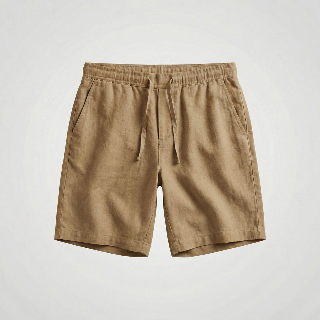 Mateo | Bermudas de Lino Hombre Cintura Elástica Cordón