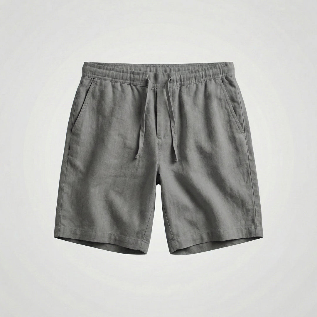 Mateo | Bermudas de Lino Hombre Cintura Elástica Cordón