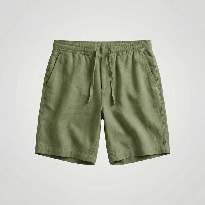Mateo | Bermudas de Lino Hombre Cintura Elástica Cordón