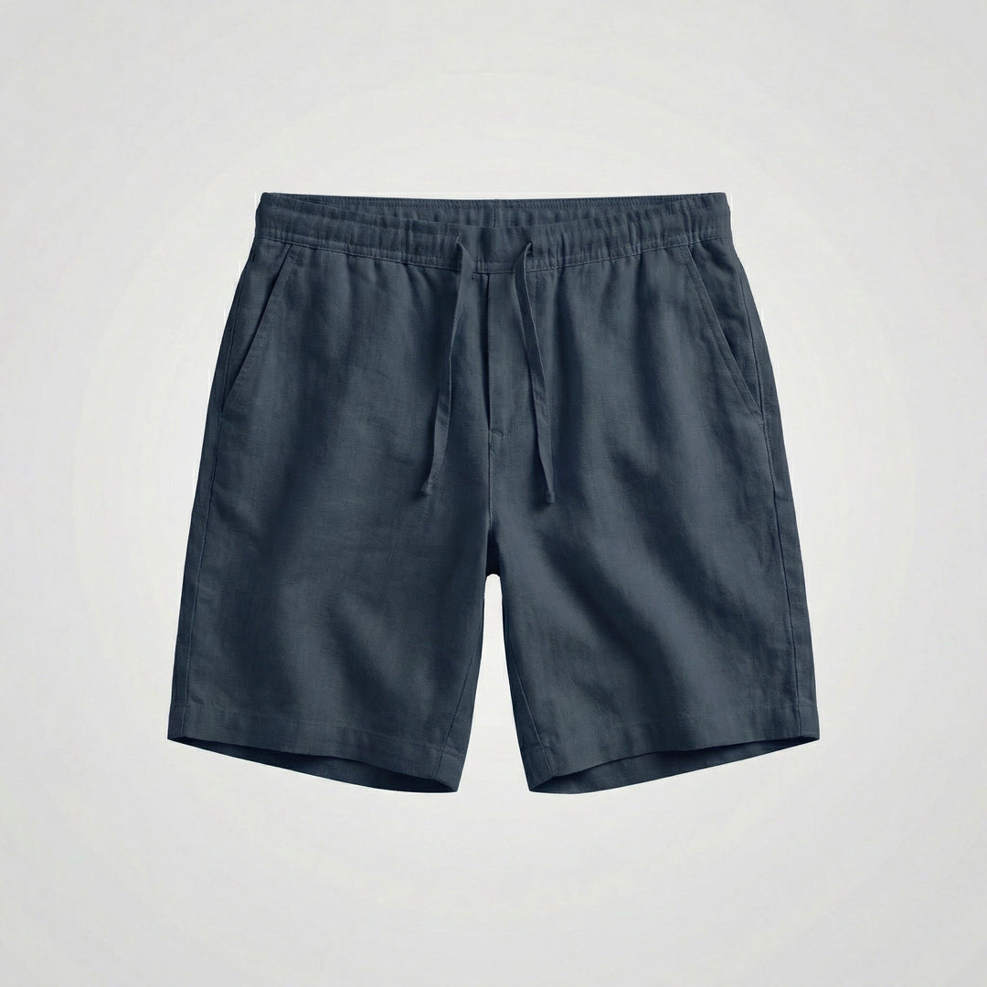 Mateo | Bermudas de Lino Hombre Cintura Elástica Cordón