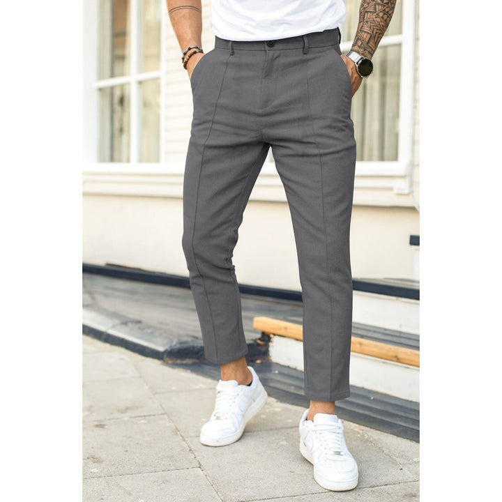 Mateo | Pantalón Chino Recto de Oficina Hombre Tobillero