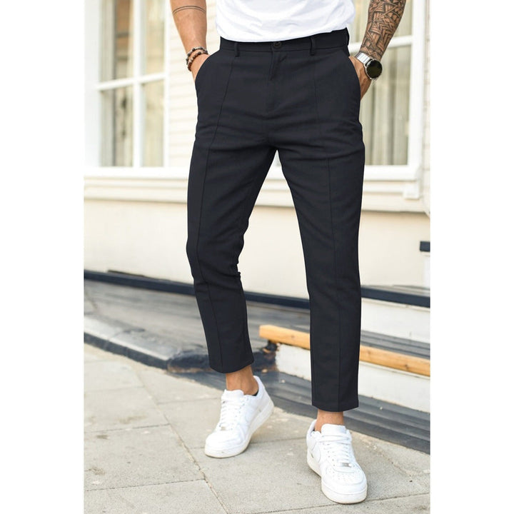 Mateo | Pantalón Chino Recto de Oficina Hombre Tobillero