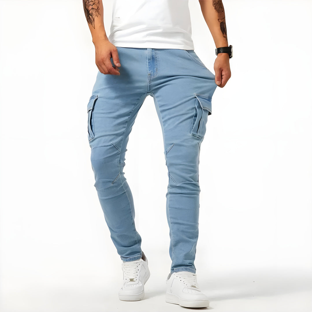 Nicolás | Pantalón Cargo Slim Fit Hombre Múltiples Bolsillos