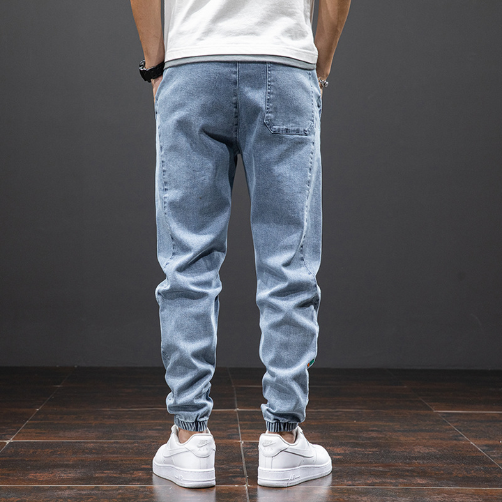 Pablo | Jogger Vaquero Baggy Hombre Cintura Elástica Tobillo Ajustado