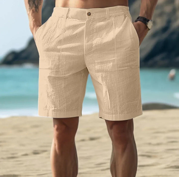 Rubén | Pantalón Corto de Lino Hombre Cintura Media