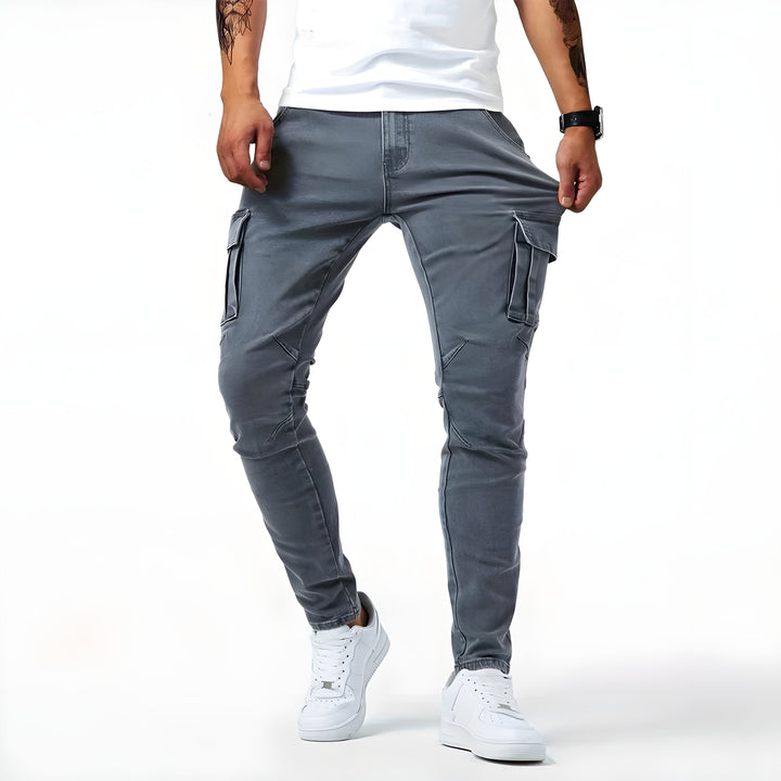 Pol | Cargo Pants Slim Hombre Multibolsillos