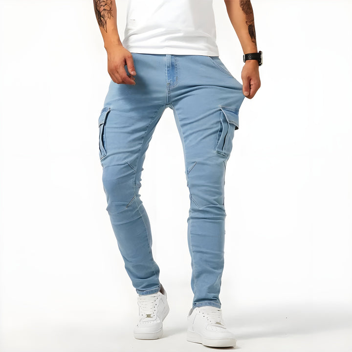 Pol | Cargo Pants Slim Hombre Multibolsillos