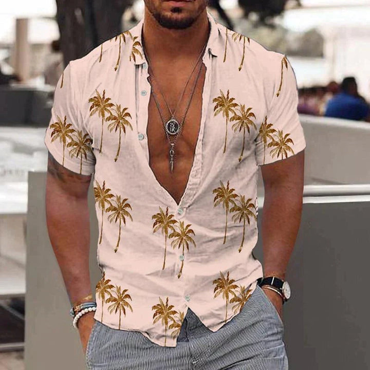 Rodrigo | Camisa Hawaiana Estampada Hombre Manga Corta