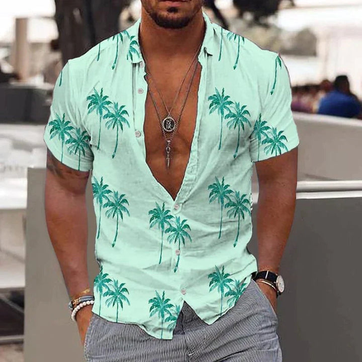 Rodrigo | Camisa Hawaiana Estampada Hombre Manga Corta