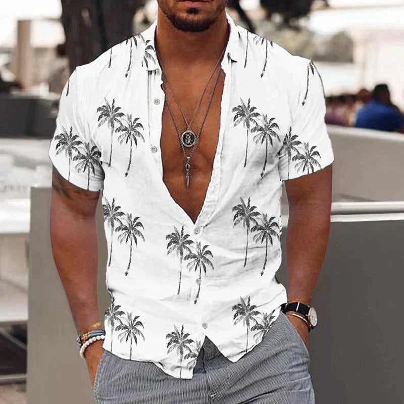 Rodrigo | Camisa Hawaiana Estampada Hombre Manga Corta