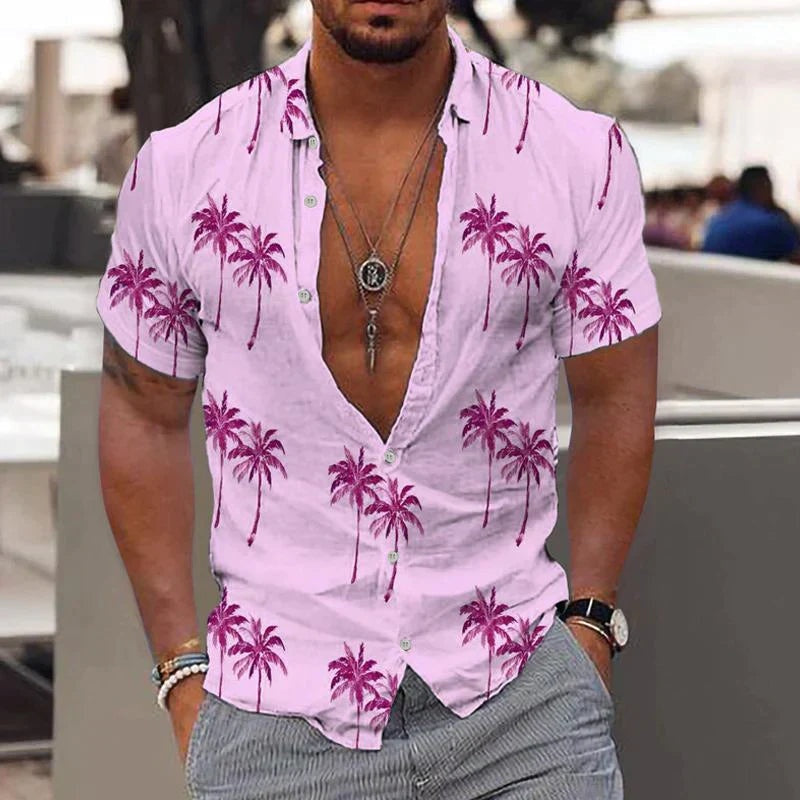 Rodrigo | Camisa Hawaiana Estampada Hombre Manga Corta