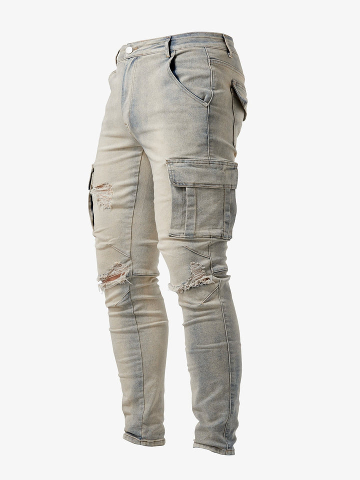 Rubén | Jeans Cargo Slim Hombre Bolsillos Laterales