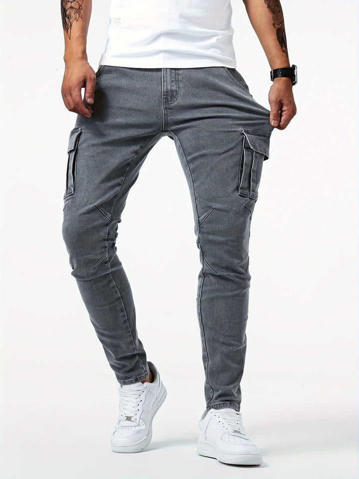 Rubén | Jeans Cargo Slim Hombre Bolsillos Laterales