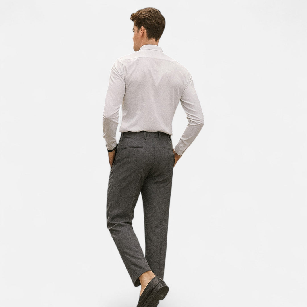 Rubén | Pantalón Cropped de Vestir Hombre Corte Slim Pinzas