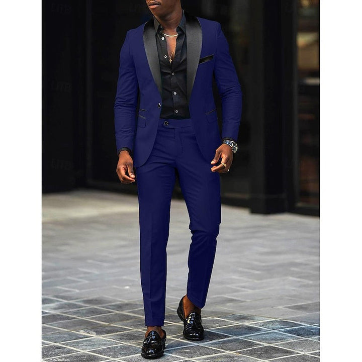 Sergio | Traje de Novio Hombre Dos Piezas Solapa Satinada