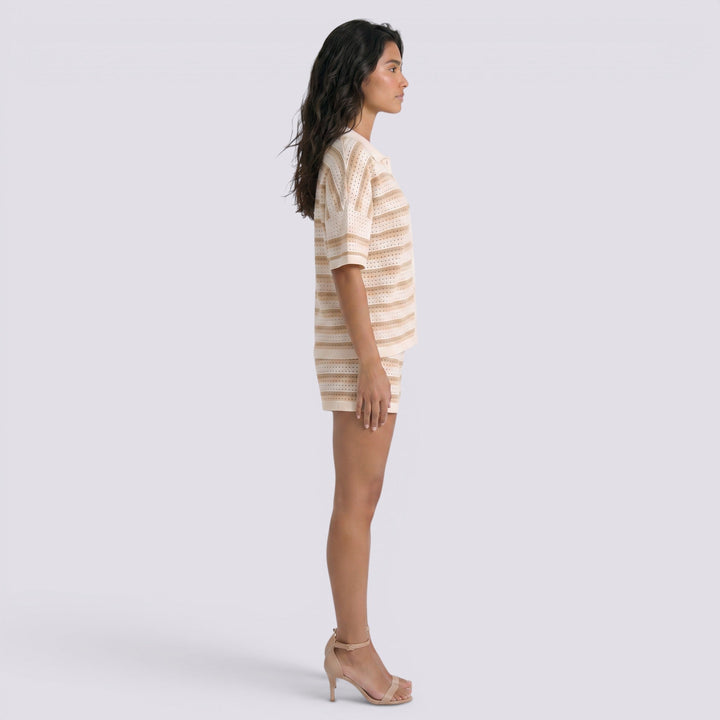 Conjunto Camisa Punto Rayas Mujer