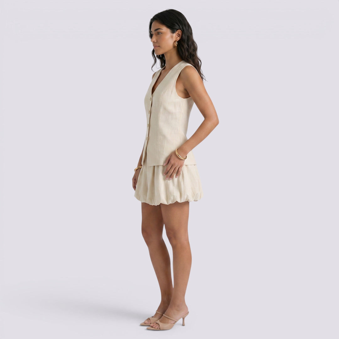 Conjunto Chaleco y Falda Mujer Elegante
