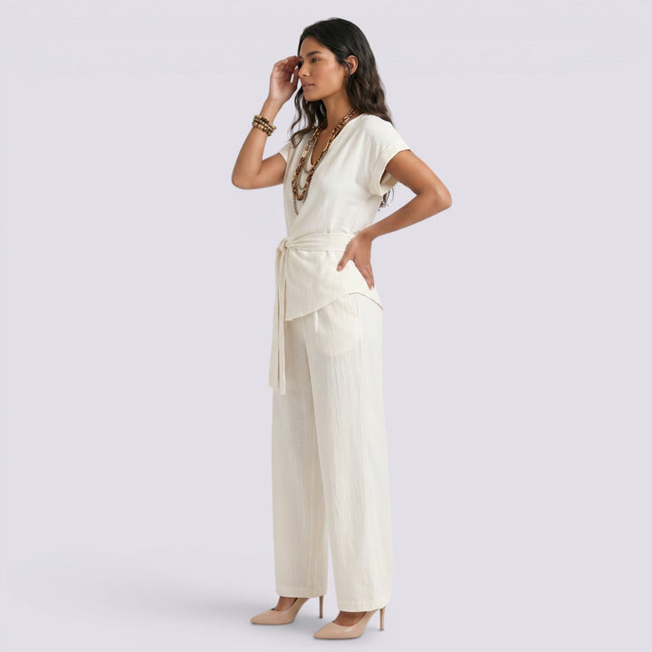 Conjunto Mujer Pantalón Ancho Elegante Verano