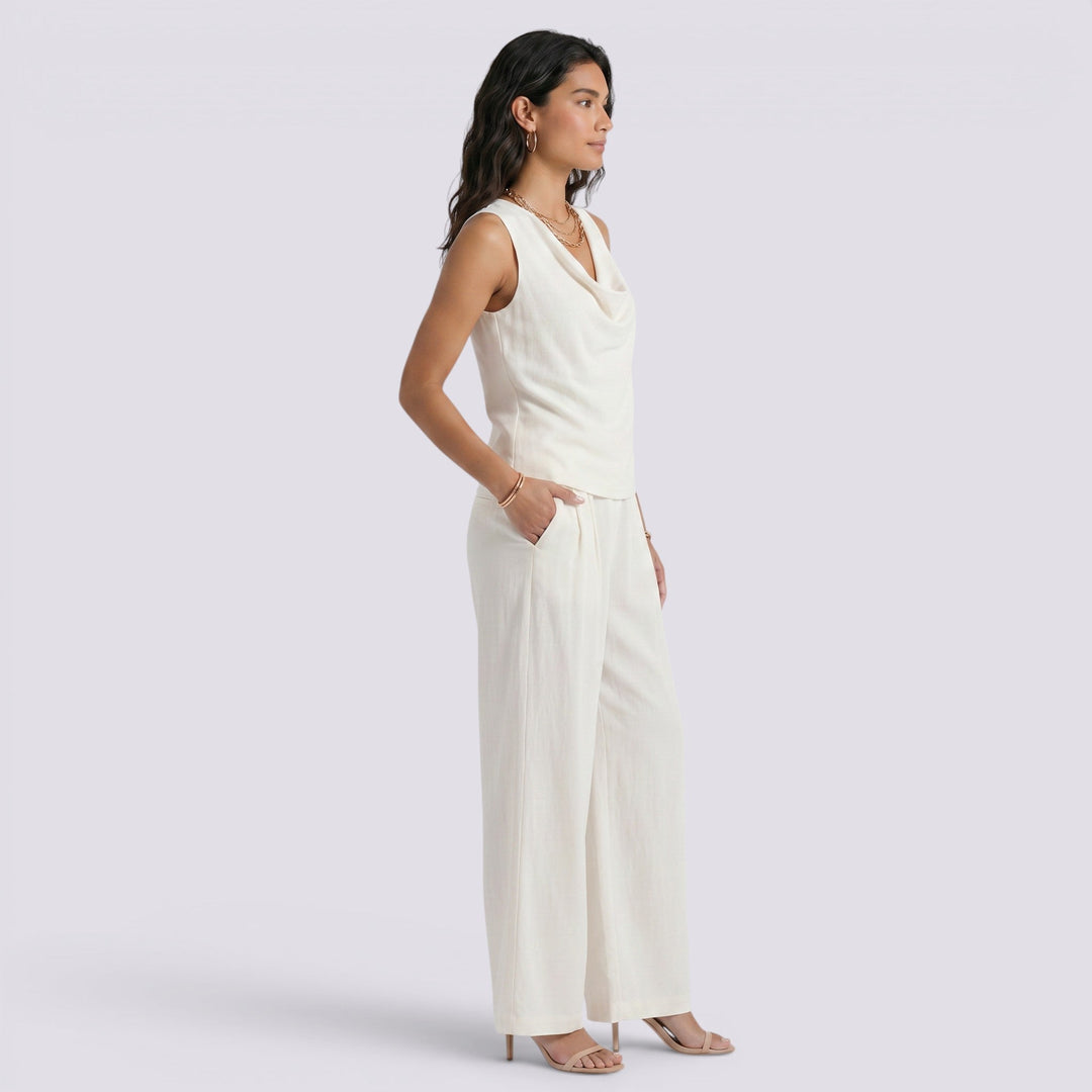 Conjunto Mujer Top Pantalón Ancho Verano Elegante