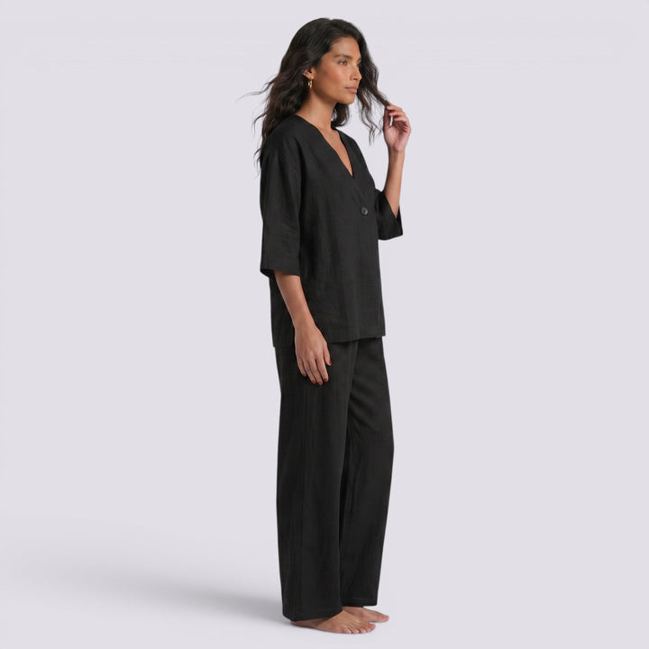 Conjunto Dos Piezas Mujer Pantalón Ancho