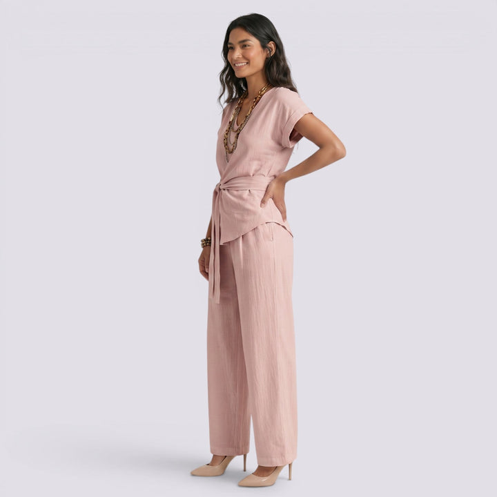 Conjunto Mujer Pantalón Ancho Elegante Verano