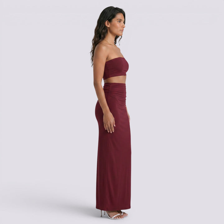 Conjunto Mujer Falda Larga Elegante