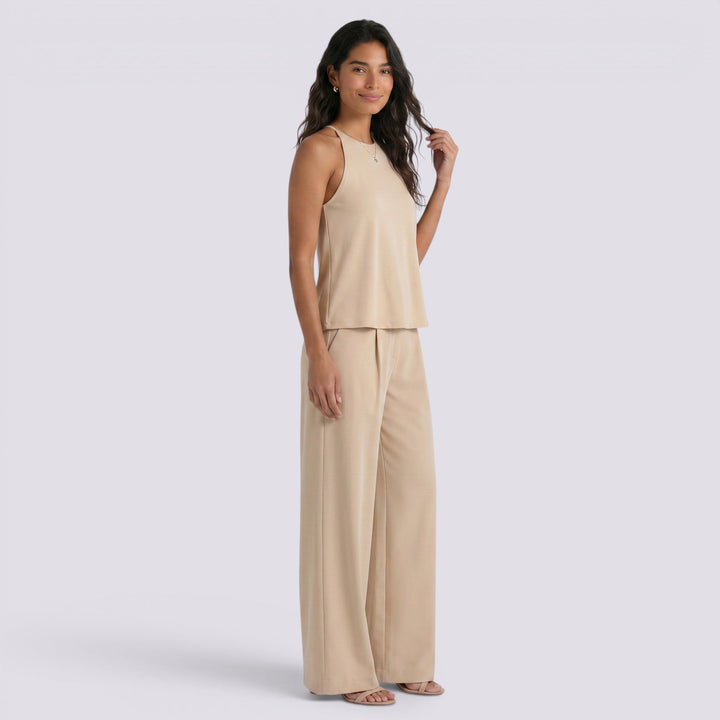 Conjunto Mujer Pantalón Ancho Top Halter