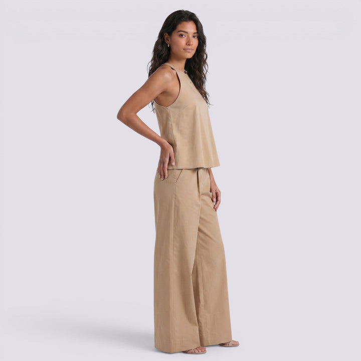 Conjunto Mujer Pantalón Ancho Top Halter