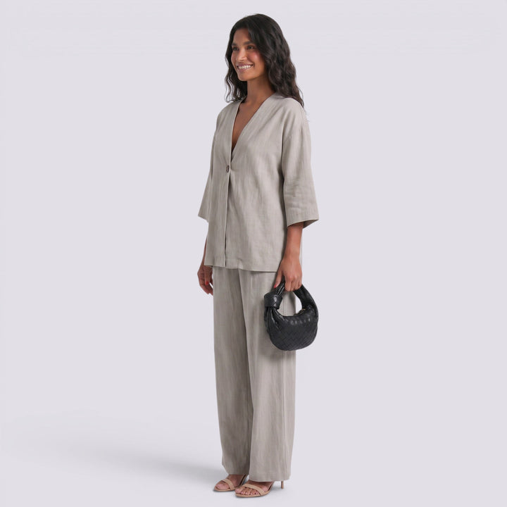 Conjunto Dos Piezas Mujer Pantalón Ancho