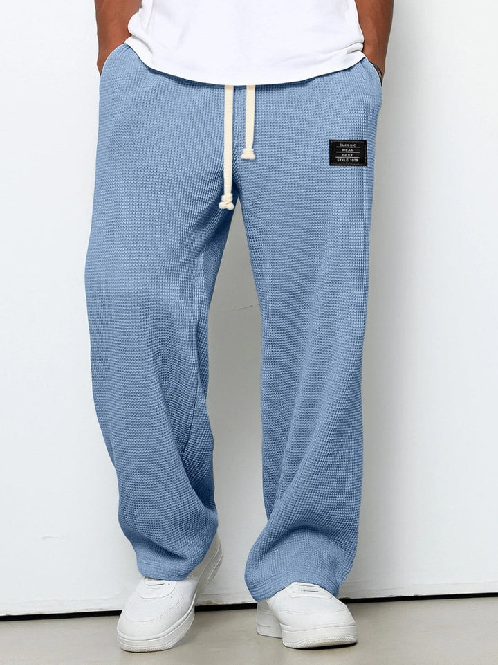 Unai | Pantalón Deportivo de Tejido Waffle Hombre Relaxed Fit Cordón