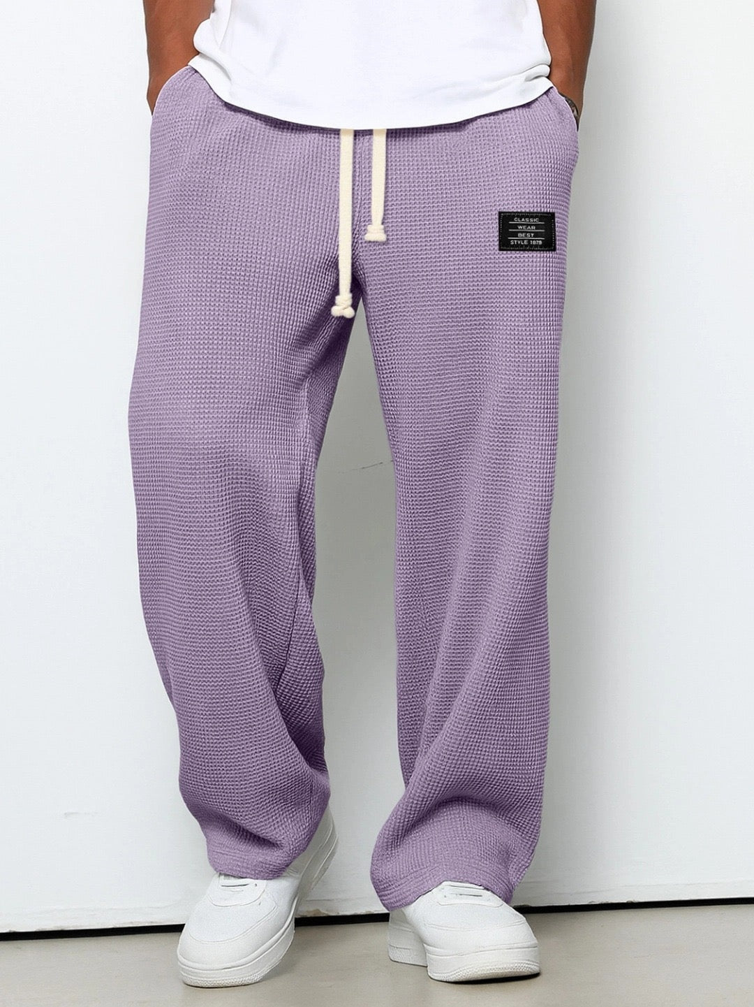 Unai | Pantalón Deportivo de Tejido Waffle Hombre Relaxed Fit Cordón