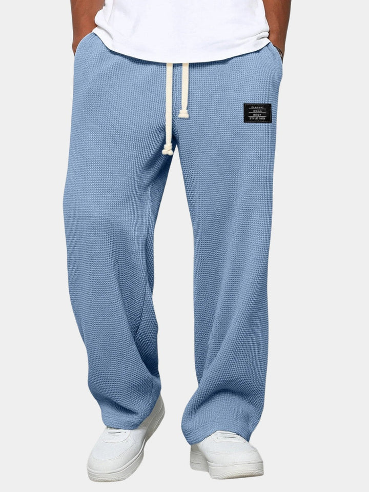 Unai | Pantalón Deportivo de Tejido Waffle Hombre Relaxed Fit Cordón